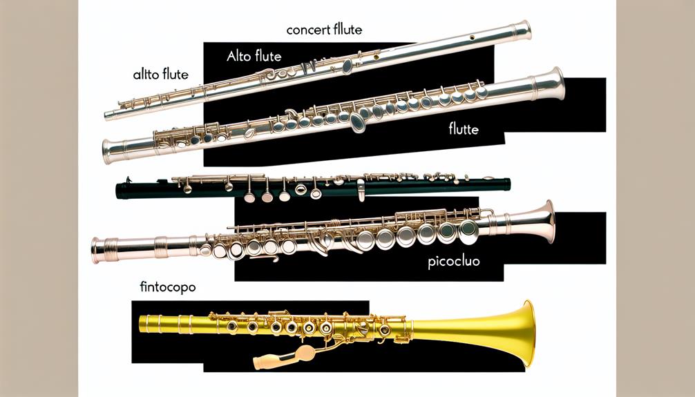 five types of flutes