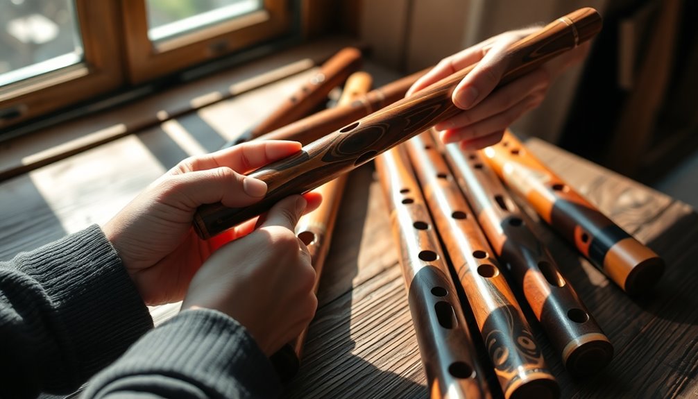 beautiful wooden wind instrument