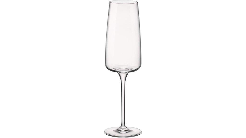 clear flute glass set