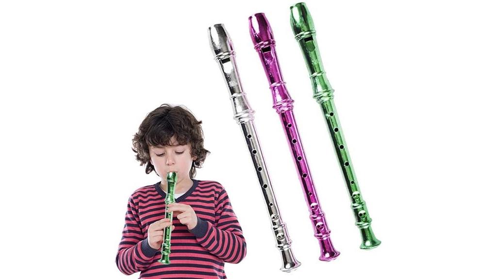 colorful kids metallic flutes