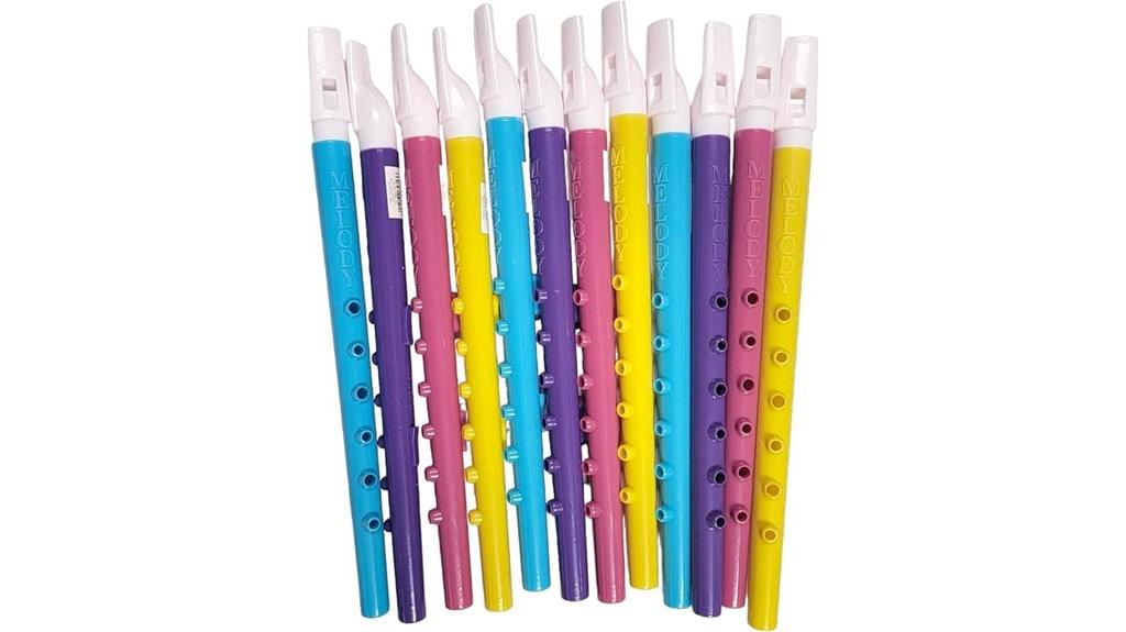 colorful kids plastic flutes