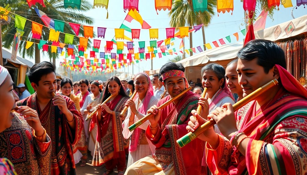 cultural celebrations featuring flutes