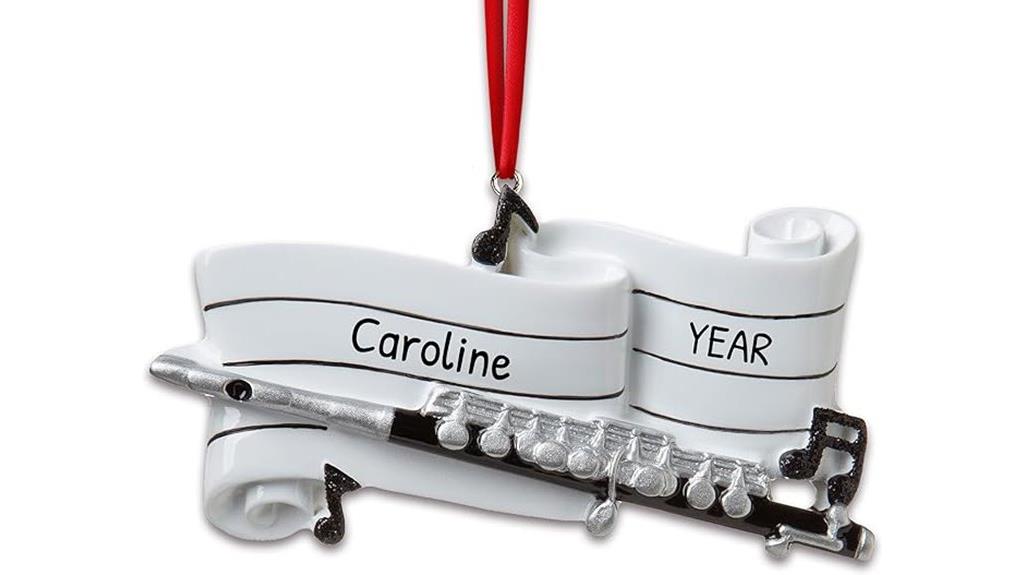 custom flute christmas ornament