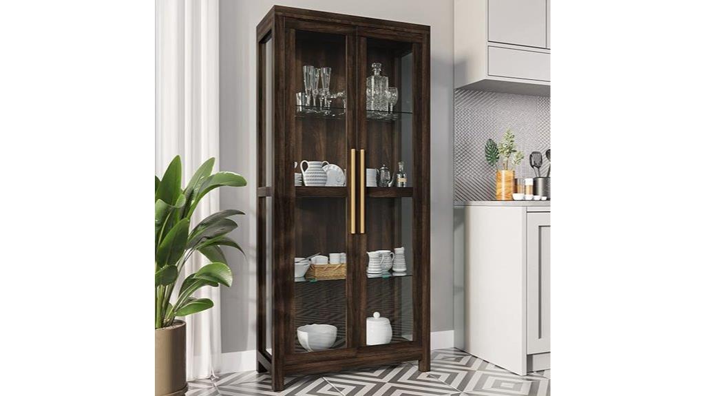 dark walnut storage cabinet