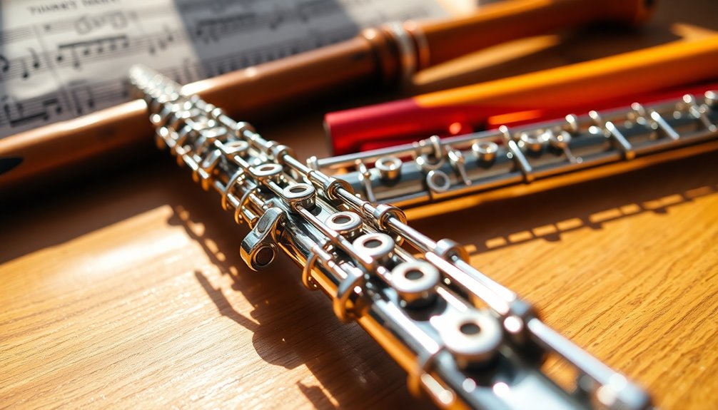 different types of flutes