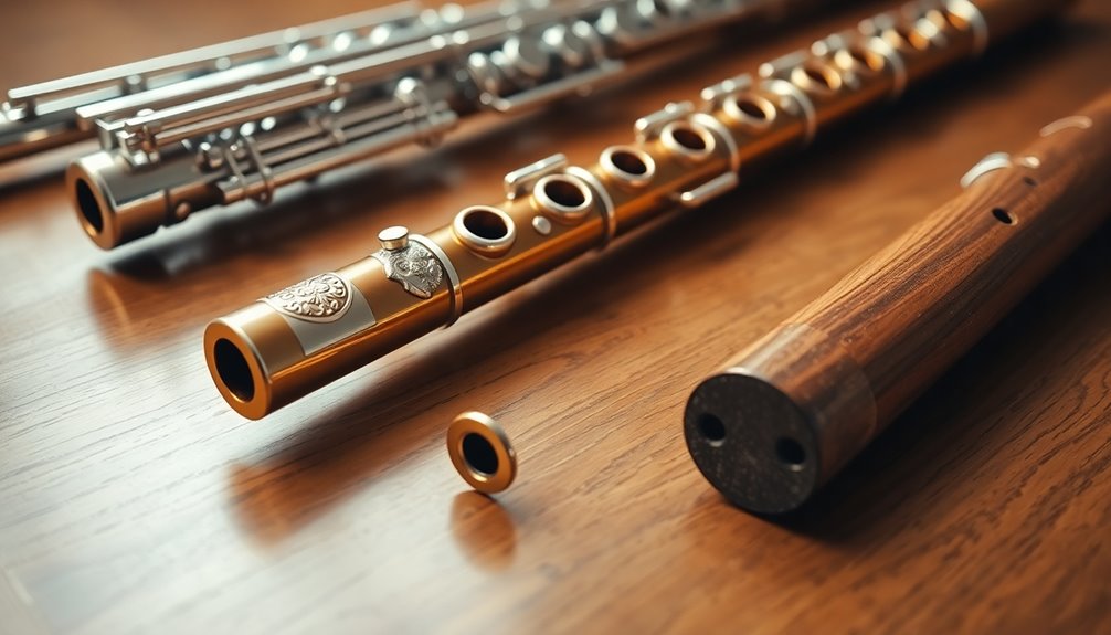 elegant wooden wind instruments