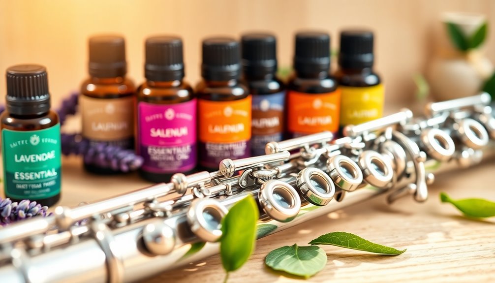 flute care with essential oils