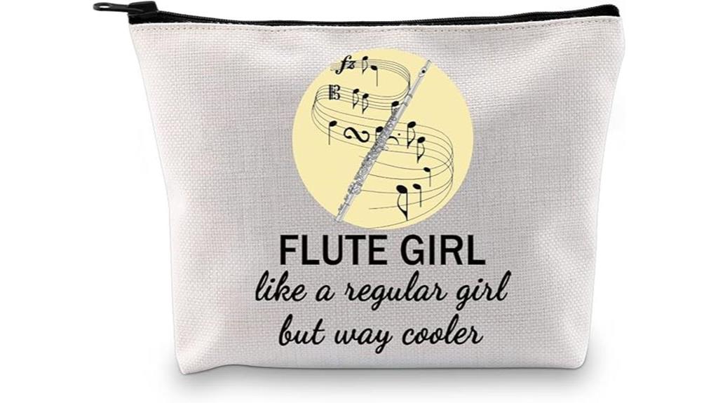 flute player makeup bag