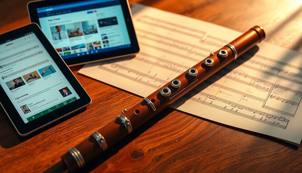 flute player online resources