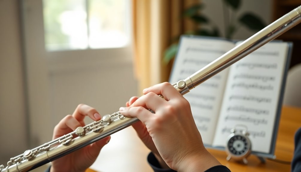 flute technique practice session