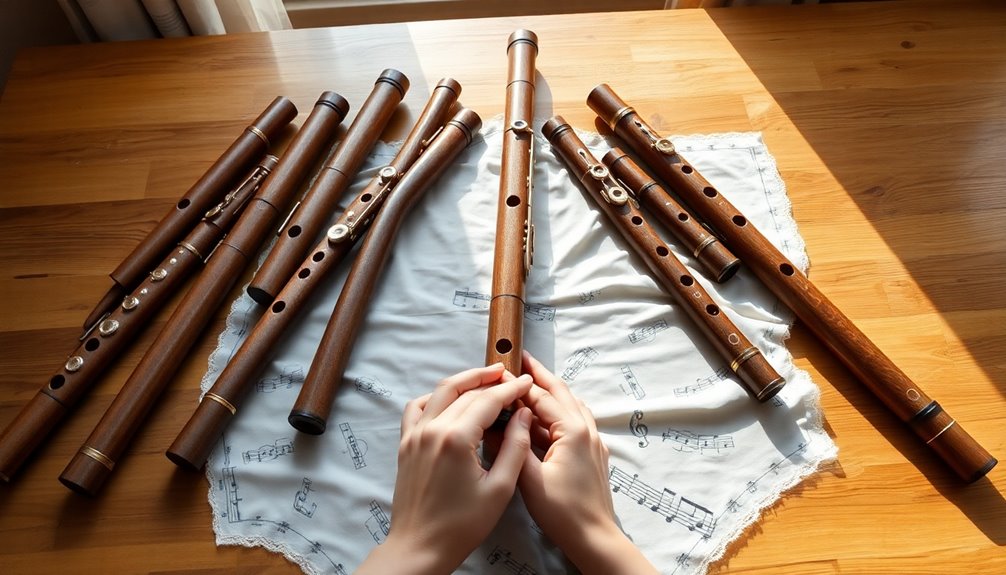 historical wooden flute instrument