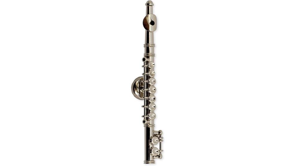 miniature silver flute magnet