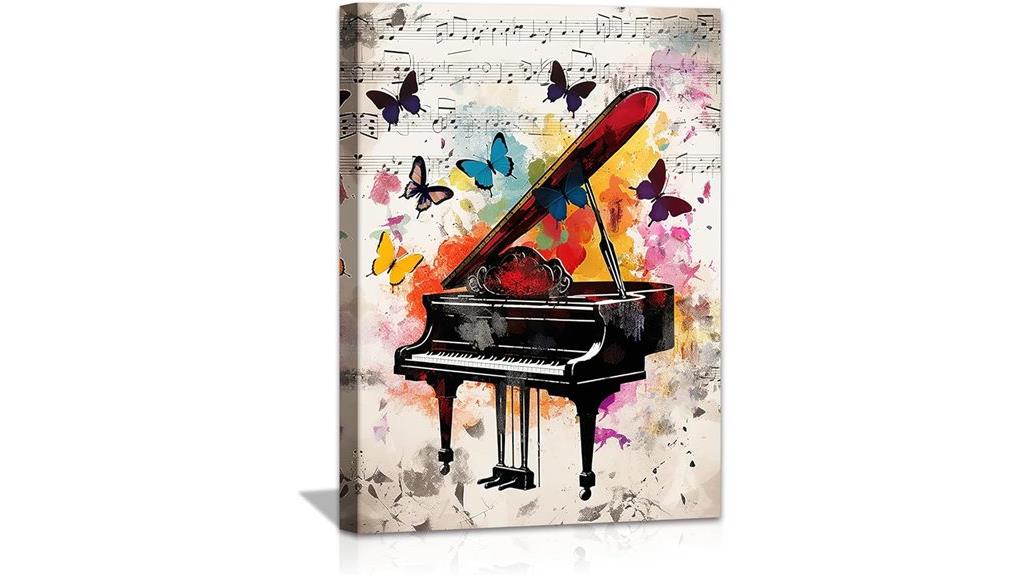 musical butterfly canvas art