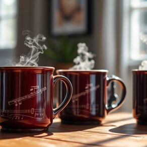 musical flute inspired mugs