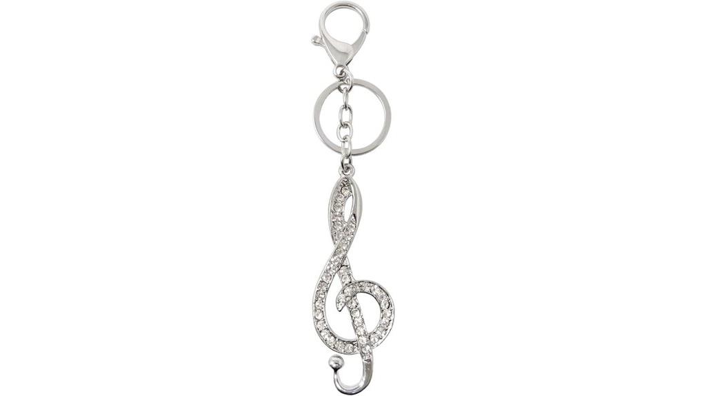 musical note keychain accessory