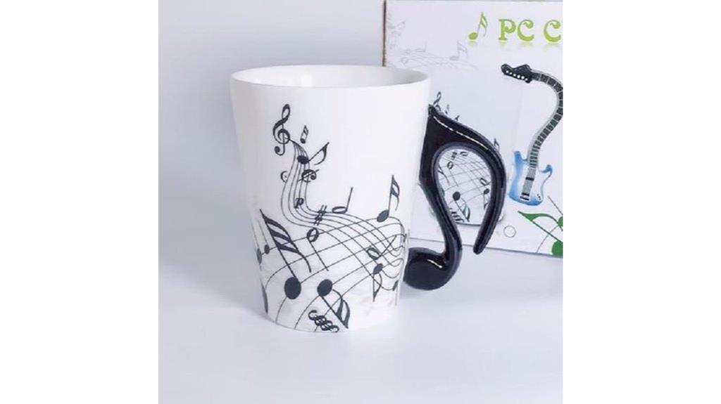 musical notes ceramic mug