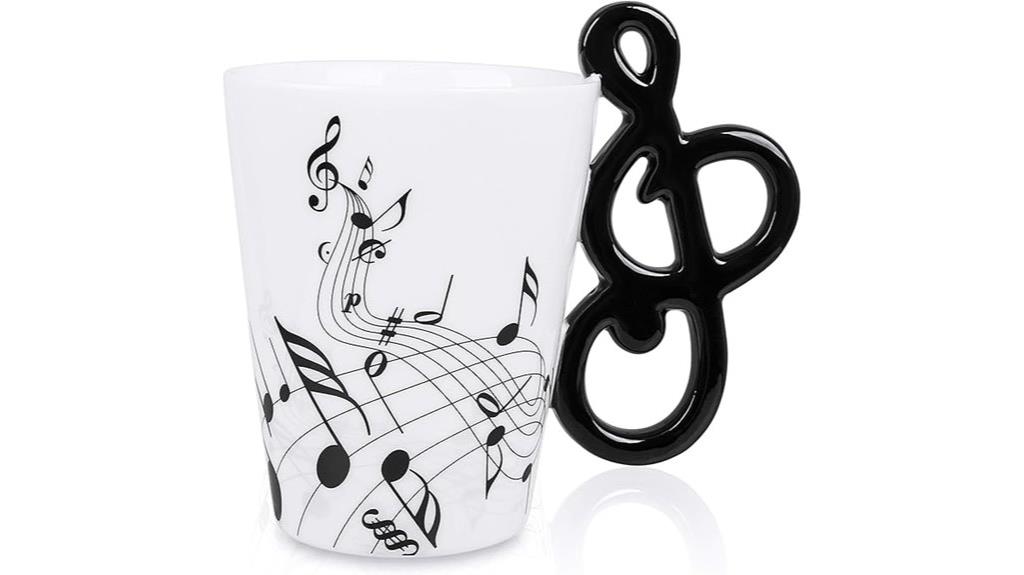 musical notes coffee mug