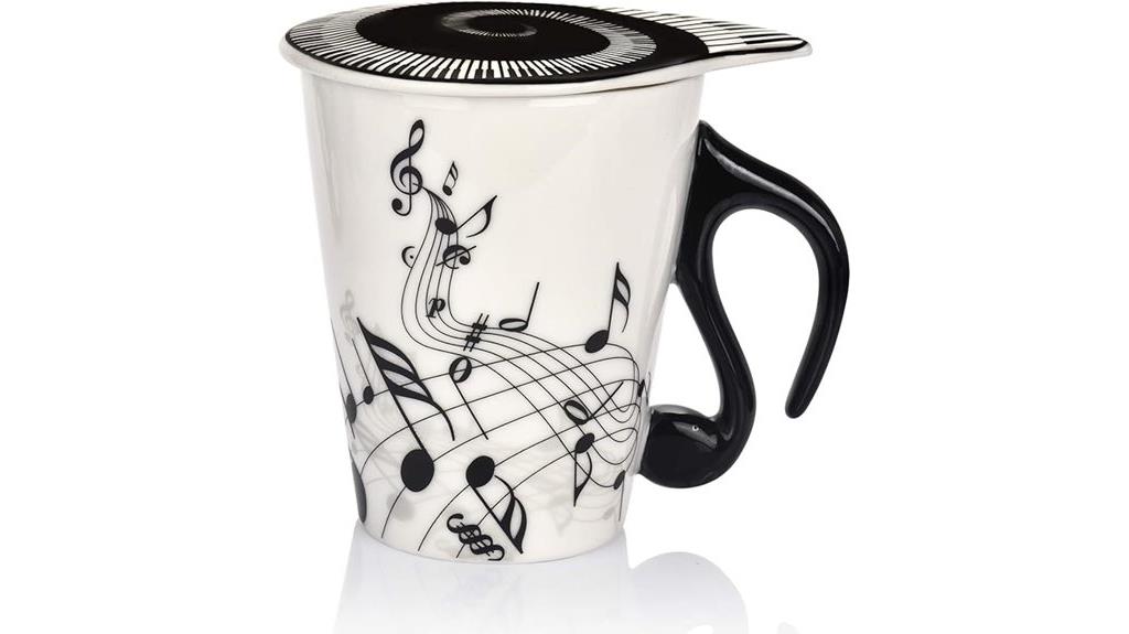 musical notes mug design