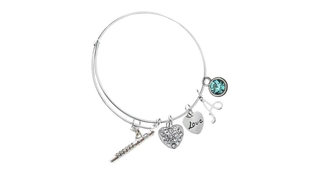 personalized flute music bracelet