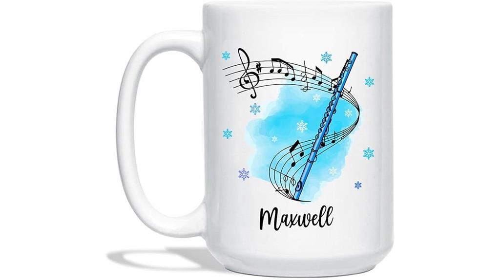 personalized flute player mug