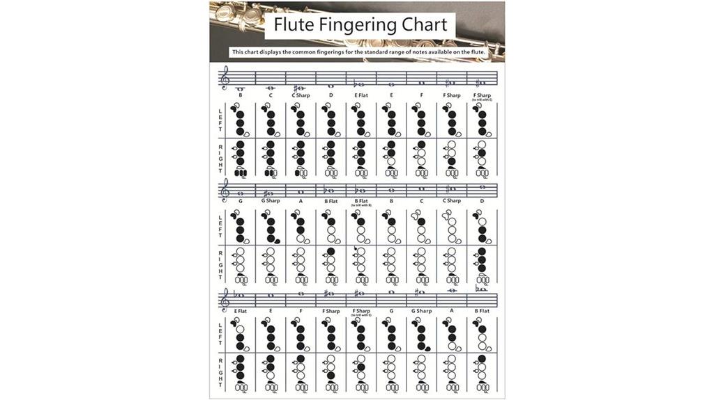 portable flute practice chart