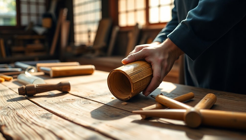 traditional bamboo flute crafting