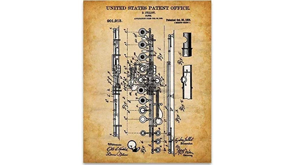 unframed flute patent art