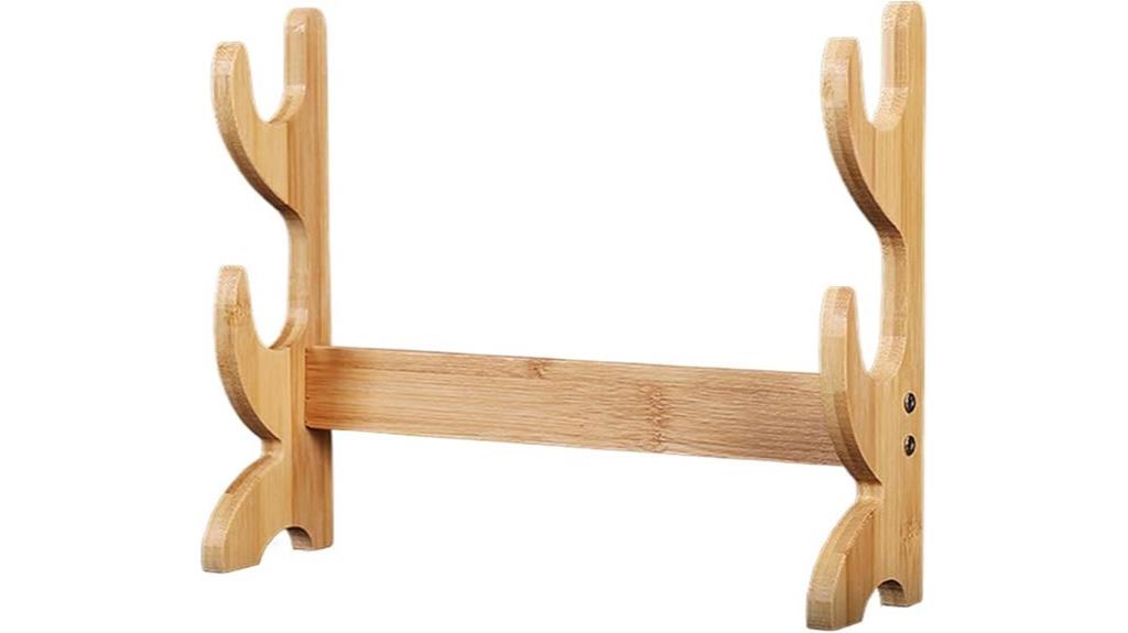 wooden flute stand holder